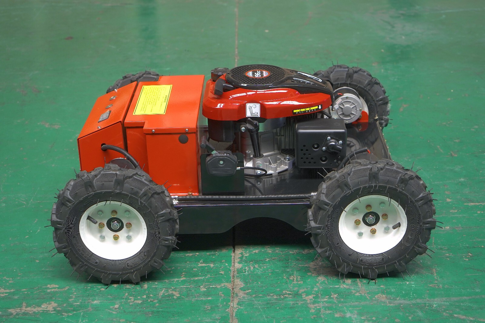 Remote control lawn mower with adjustable mowing height Limited time offer