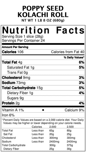 Poppy Seed Filled Kolachi Roll