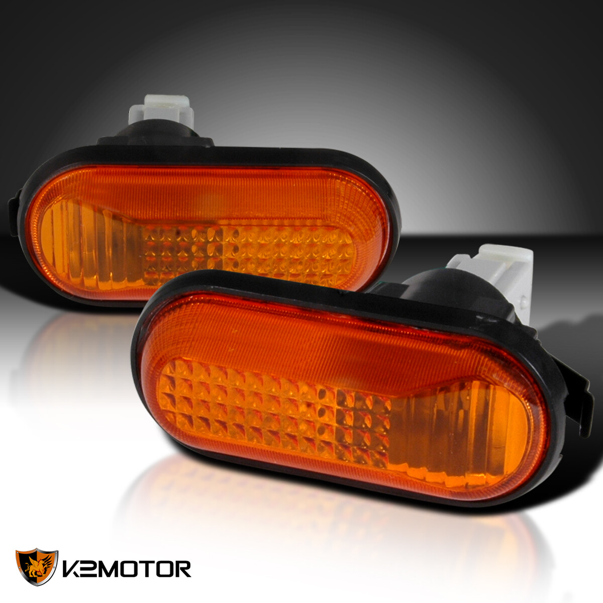 Fits 1992-1995 Honda Civic EG Amber Dome Type Side Marker Fender Signal Lights