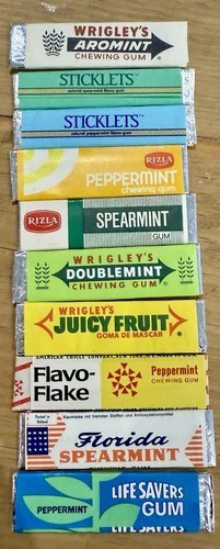 Vintage Gum Wrapper Lot 175+ Wrigley Adams Beech-Nut Lotte Chiclets Internationa