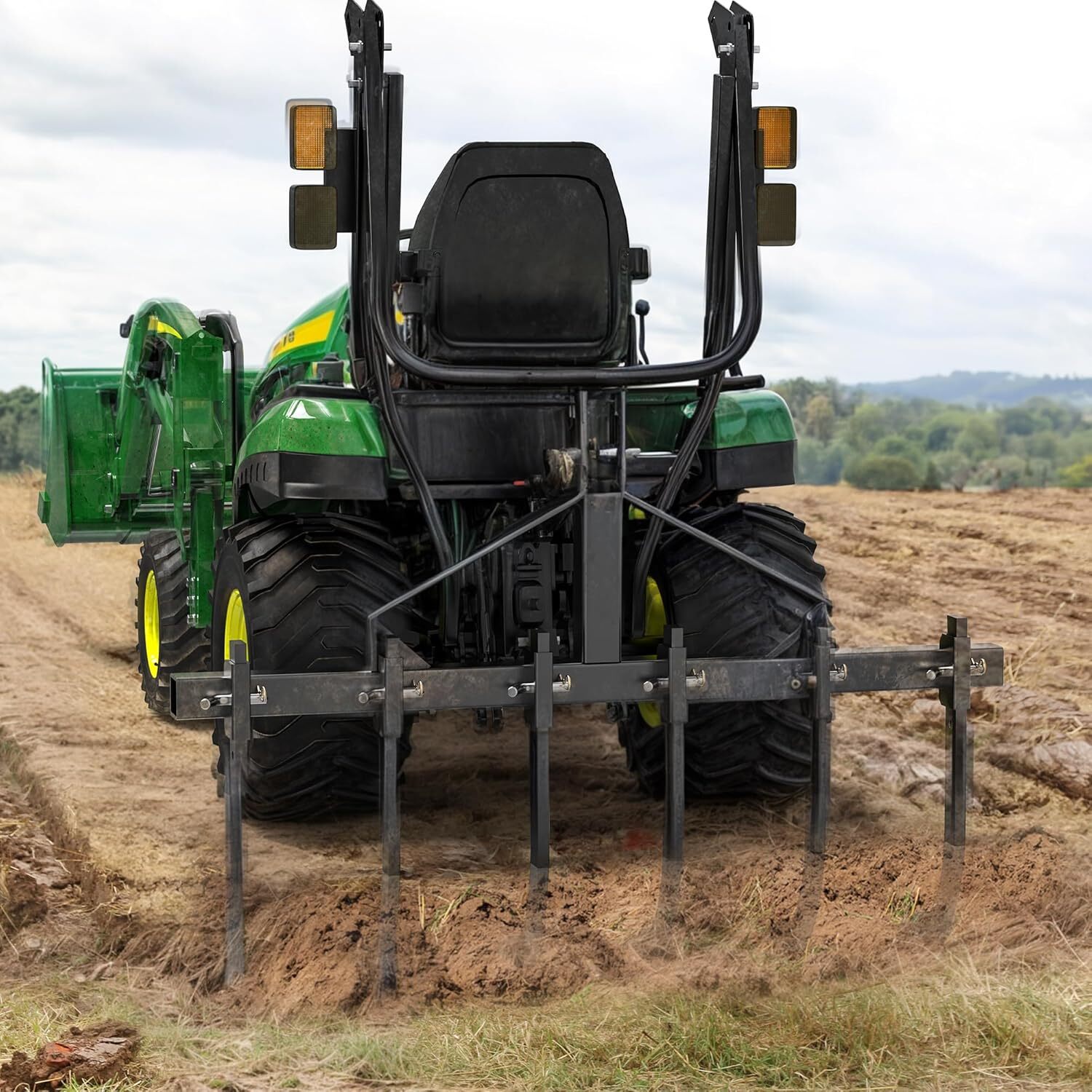 Chisel Plow Scarifier Detachable Cultivator W/6 Shanks for CAT-0 and CAT-1