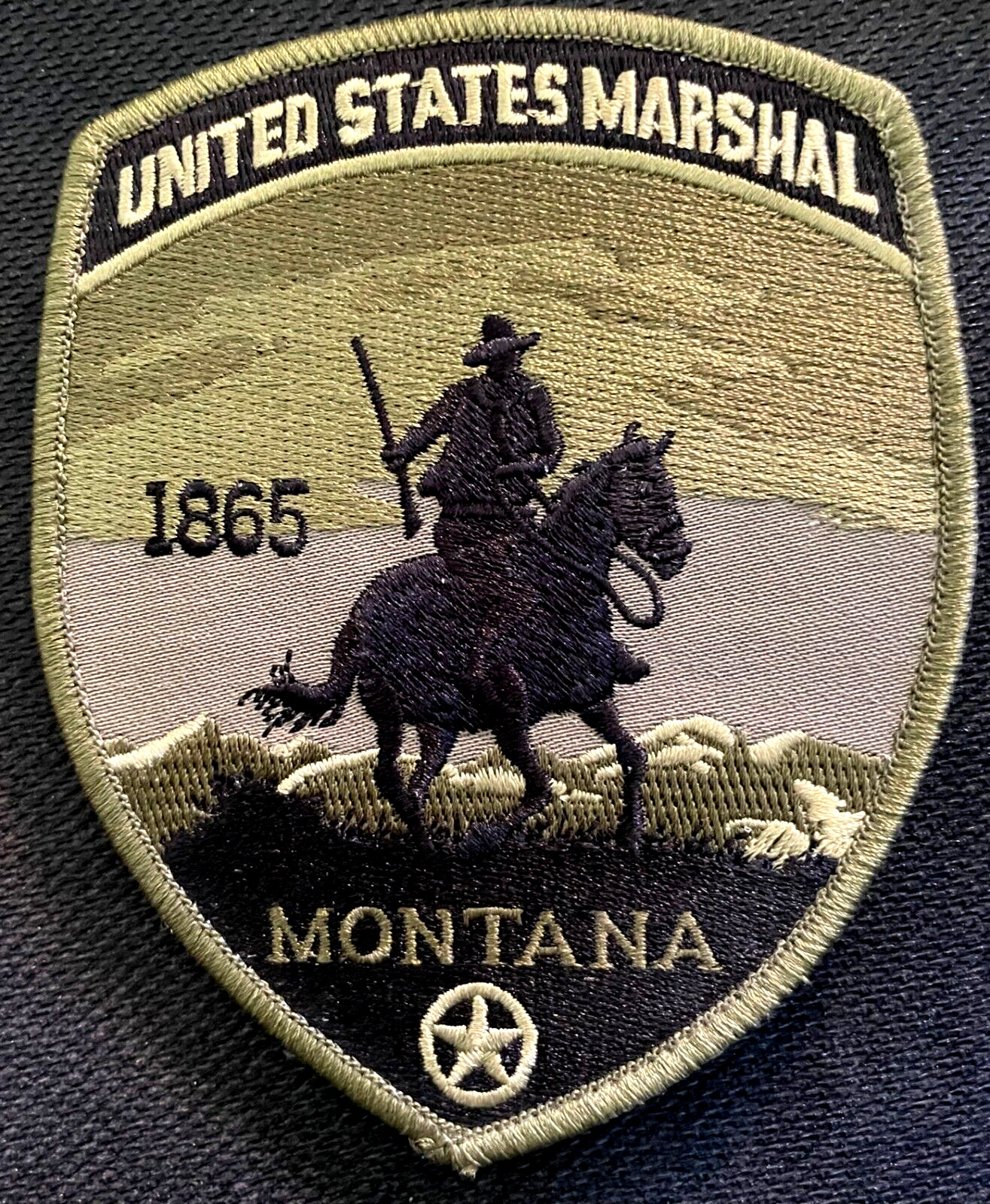 US Marshals Service - District of Montana OD Rare * Genuine Kokopelli Patch *
