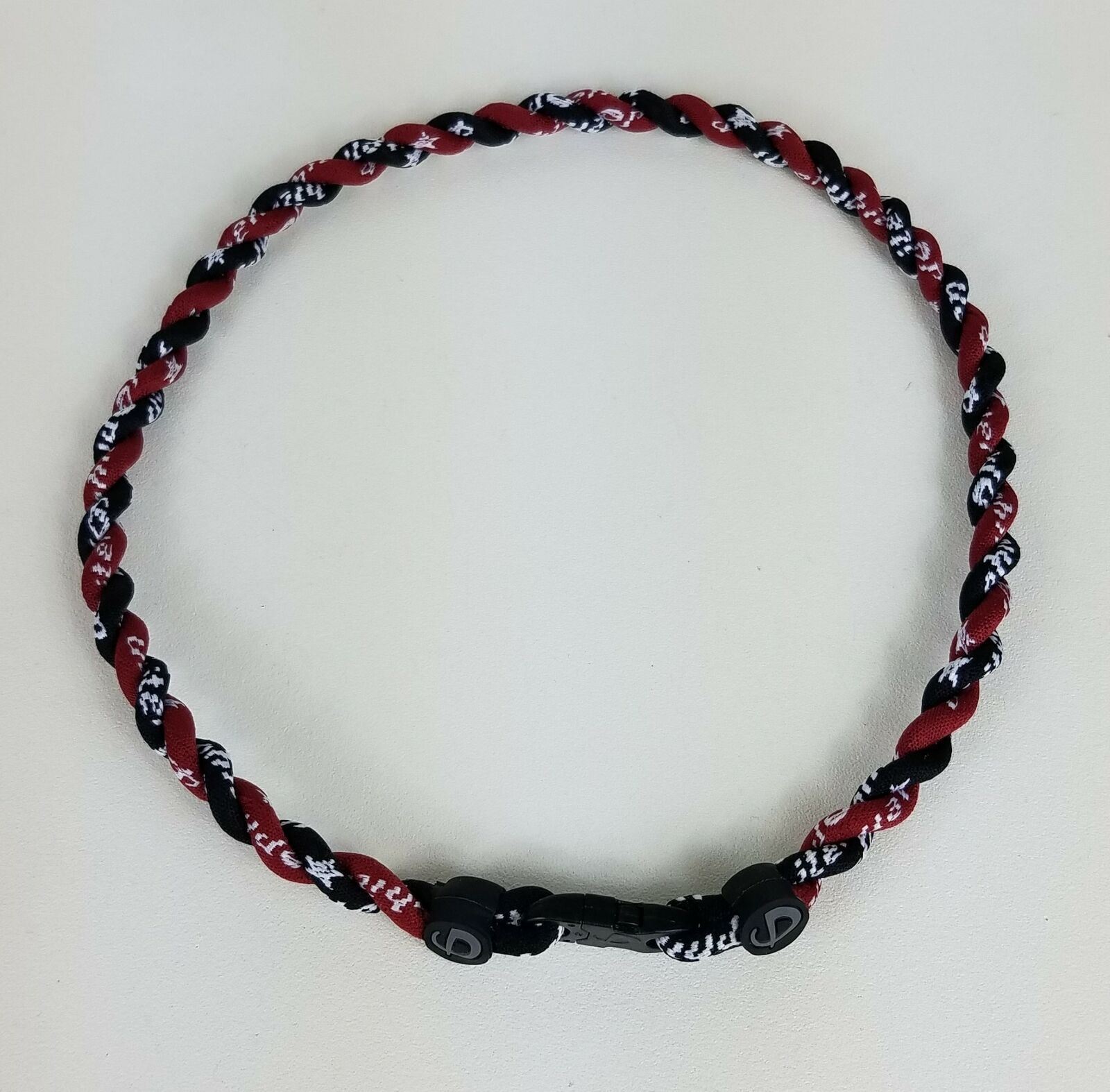PHITEN Tornado Sports Braided Rope Titanium Necklace (Red & Black) 20.5" NWOT!