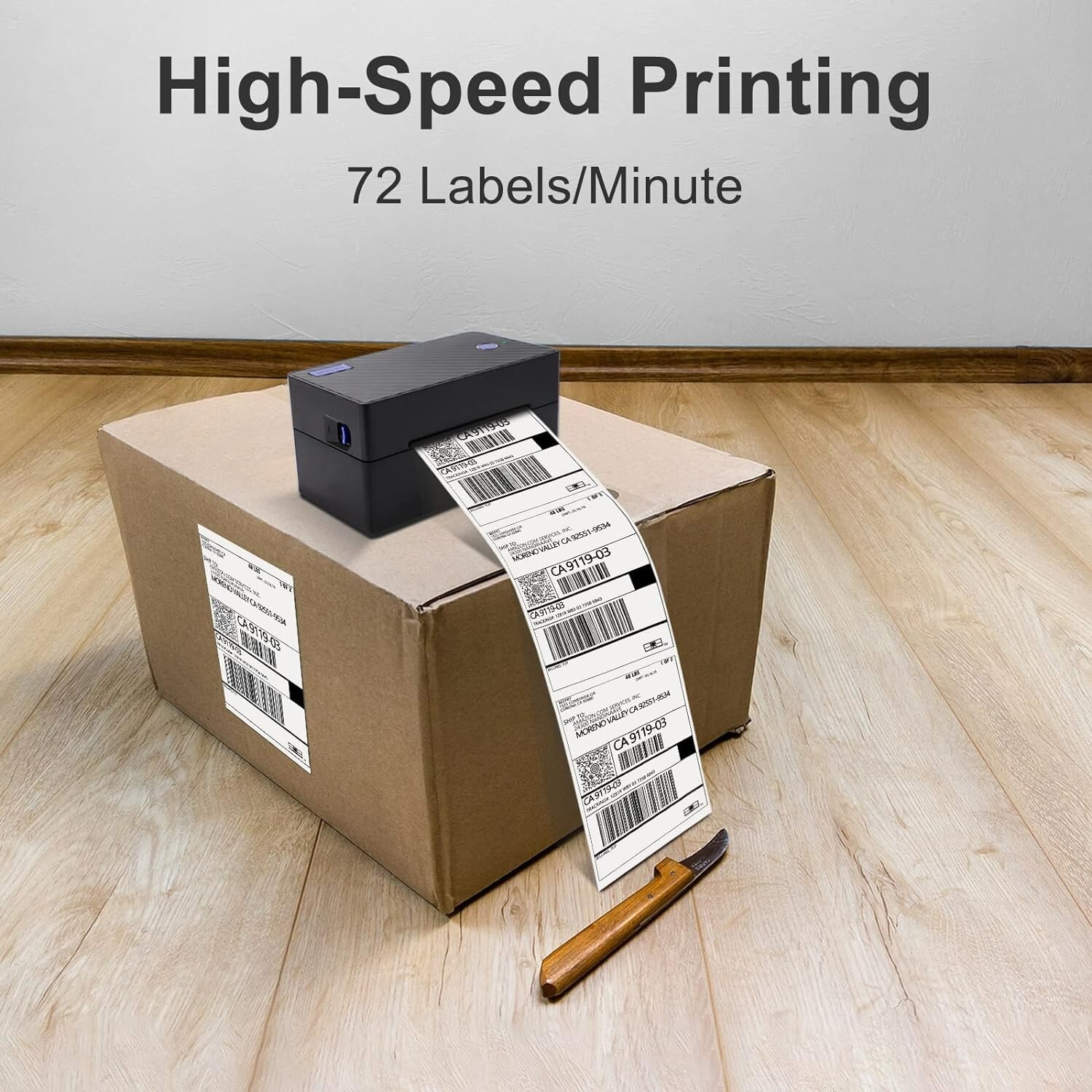 Label Printer, Bluetooth Shipping Label Printer, Wireless 4x6 Thermal Printer