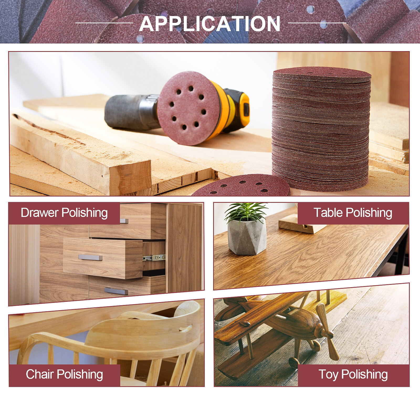 5inch Sanding Discs 40-1000 Grit Hook Loop 8-Hole Orbital Sander Paper Sandpaper