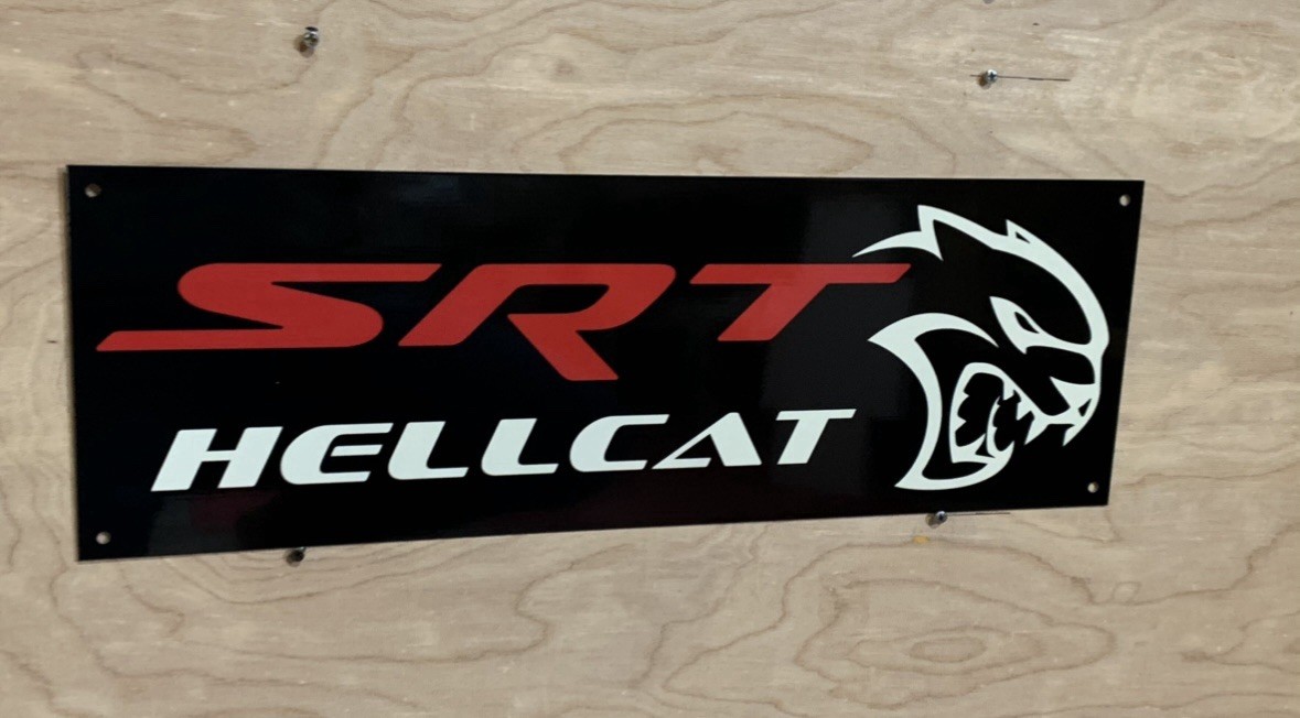 Srt Hellcat Reproduction Sign Garage Service