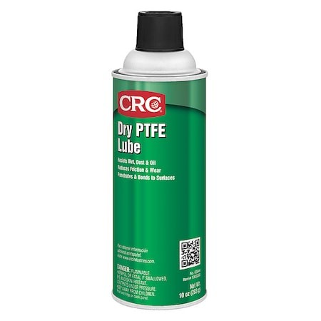 Crc 03044 Dry Film Lubricant, 16 Oz, Aerosol Can, Ptfe, White