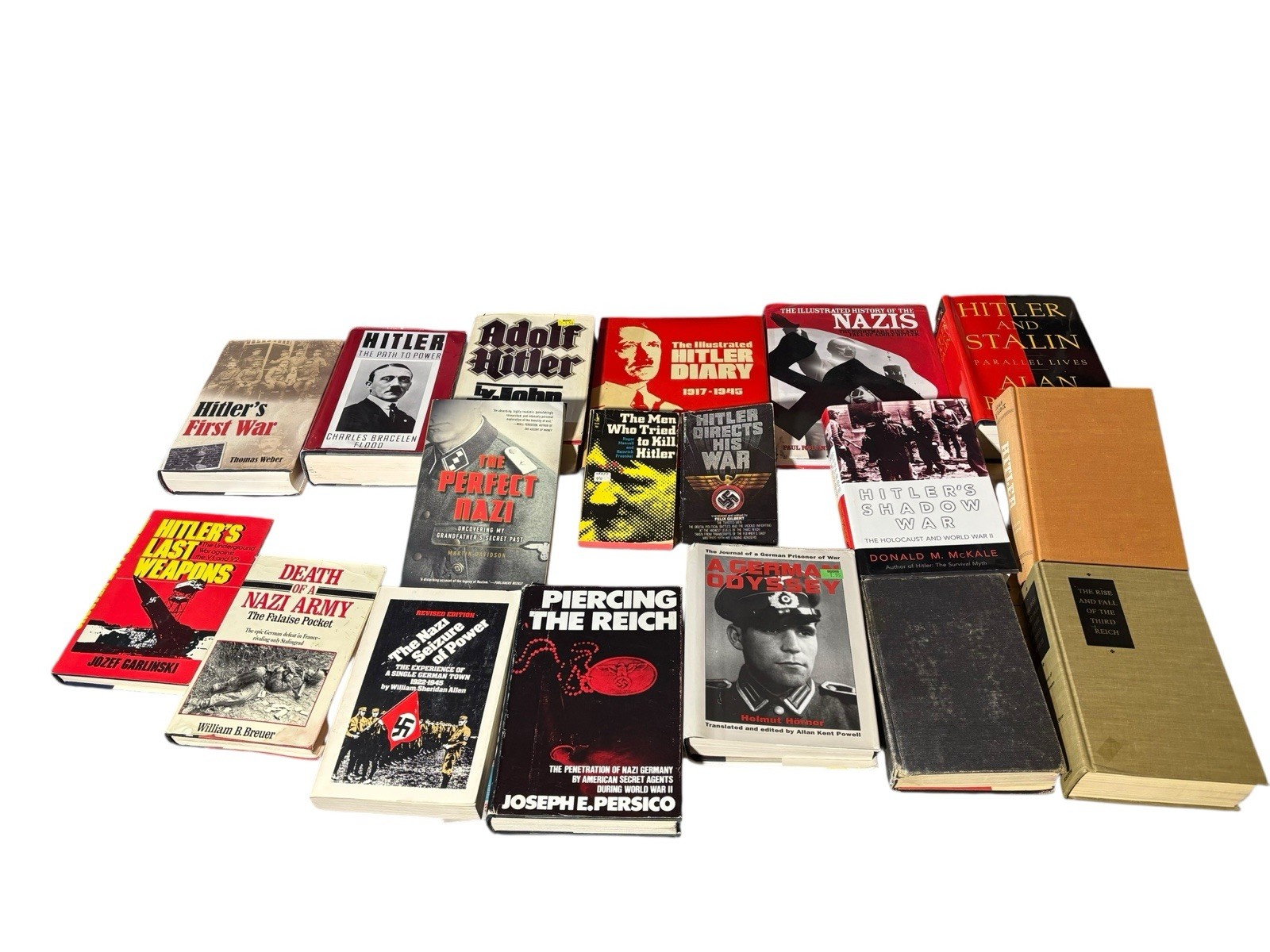 Hitler & Third Reich Books– Kershaw Toland Shirer Evans Speer Bradley -Lot Of 18