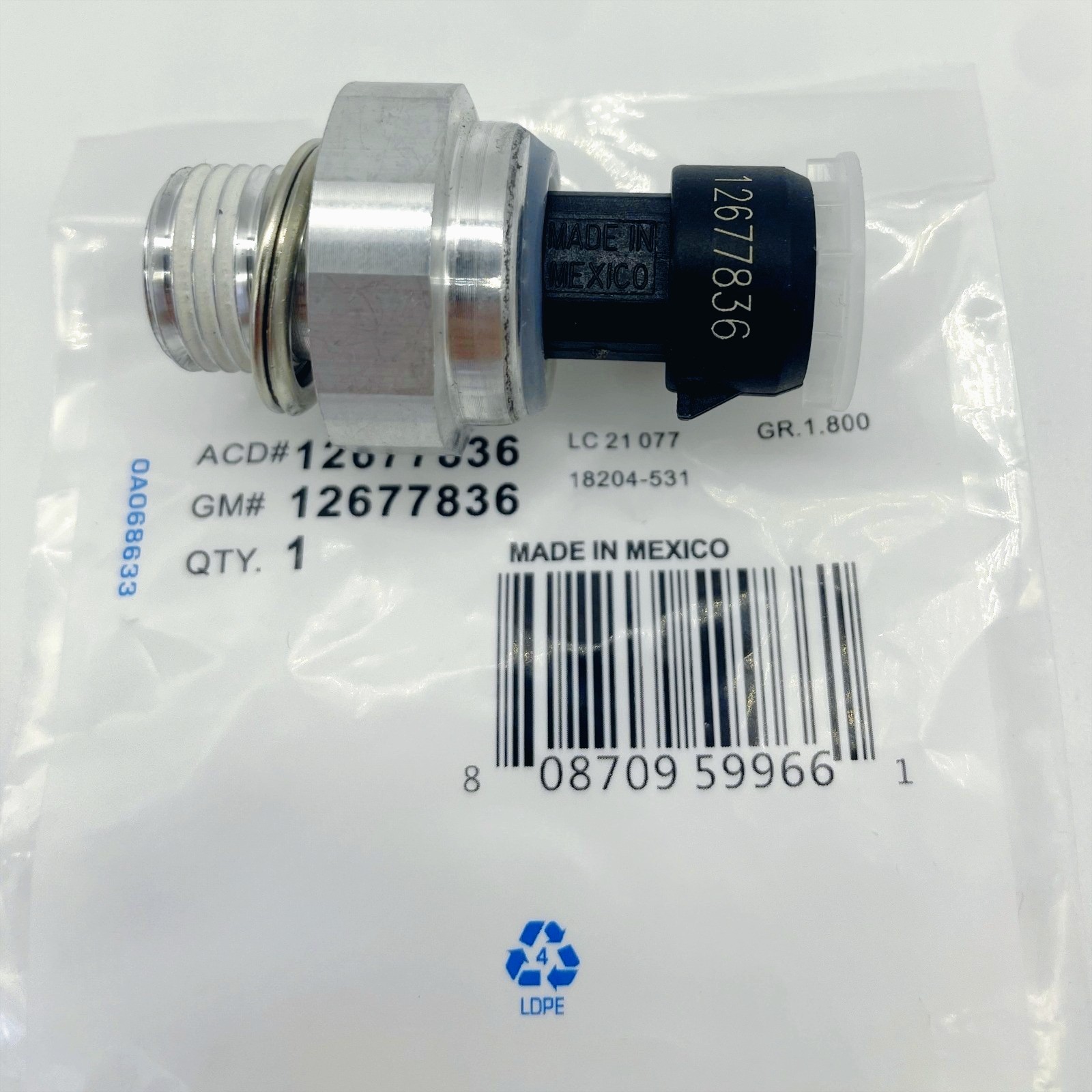 New ACDelco 12677836/12616646 Oil Pressure Sensor Switch  For Chevrolet Cadillac