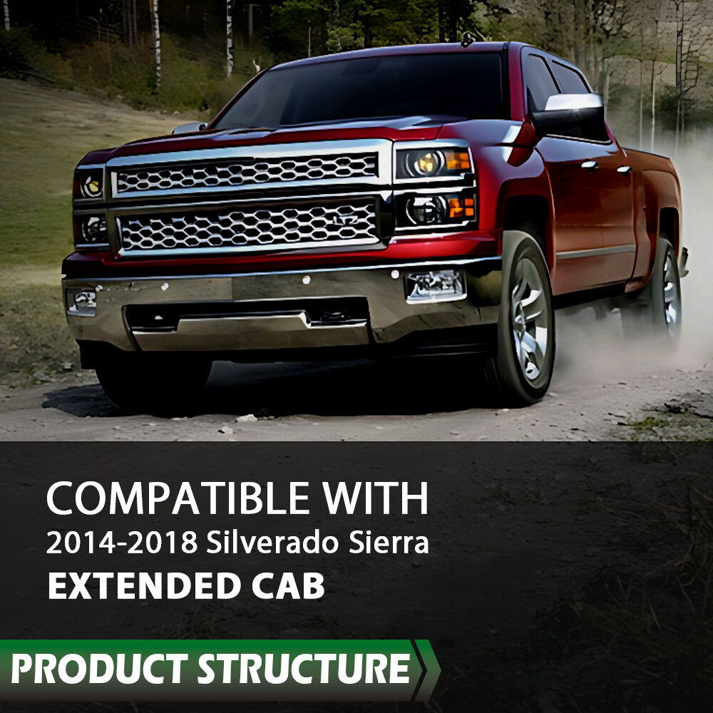 Fit For 14-18 Chevry Silverado GMC Sierra Extended Cab Rocker Panel Left+Right