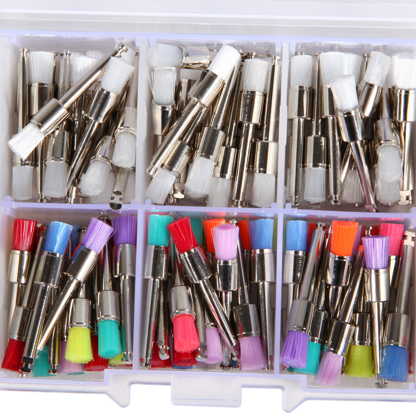 200 pcs Dental Teeth Prophy Brushes Polishing Tapered Latch Type Mixed 2.35mm po