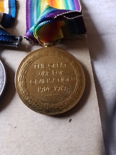 1914-15 WW1 Medal Trio PTE S17611 J Hunter Cameron Highlanders British Army