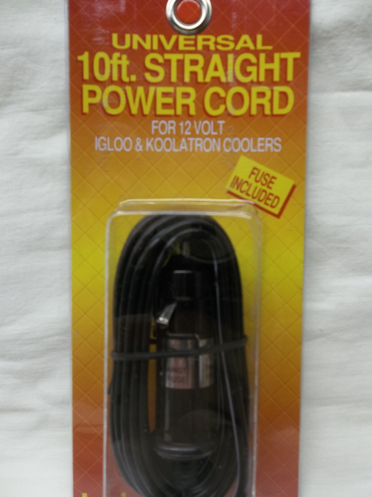 12 VOLT DC 10 FT. POWER CORD FOR MOST IGLOO & KOOLATRON & OTHER 12 VOLT COOLERS