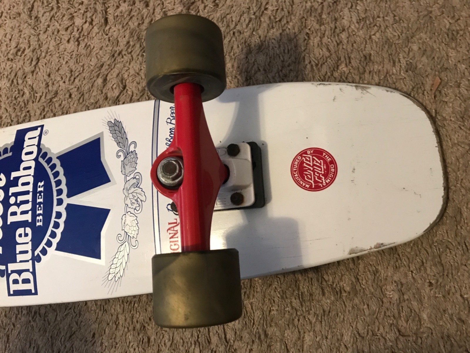 Santa Cruz x Pabst Blue Ribbon "Cold One" Skateboard Deck Built-in Bottle Opener