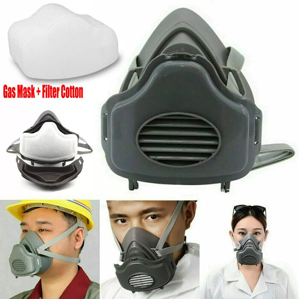 Premium Dust Respirator Mask with 10 Replaceable Filters for Industrial Protect