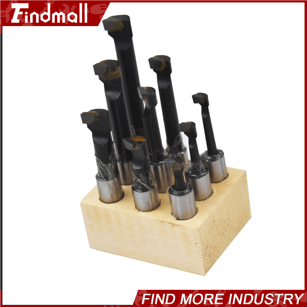 9 PCS 1/2" BORING BAR SET CARBIDE TIPPED BARS 1/2" SHANK LATHE TOOL