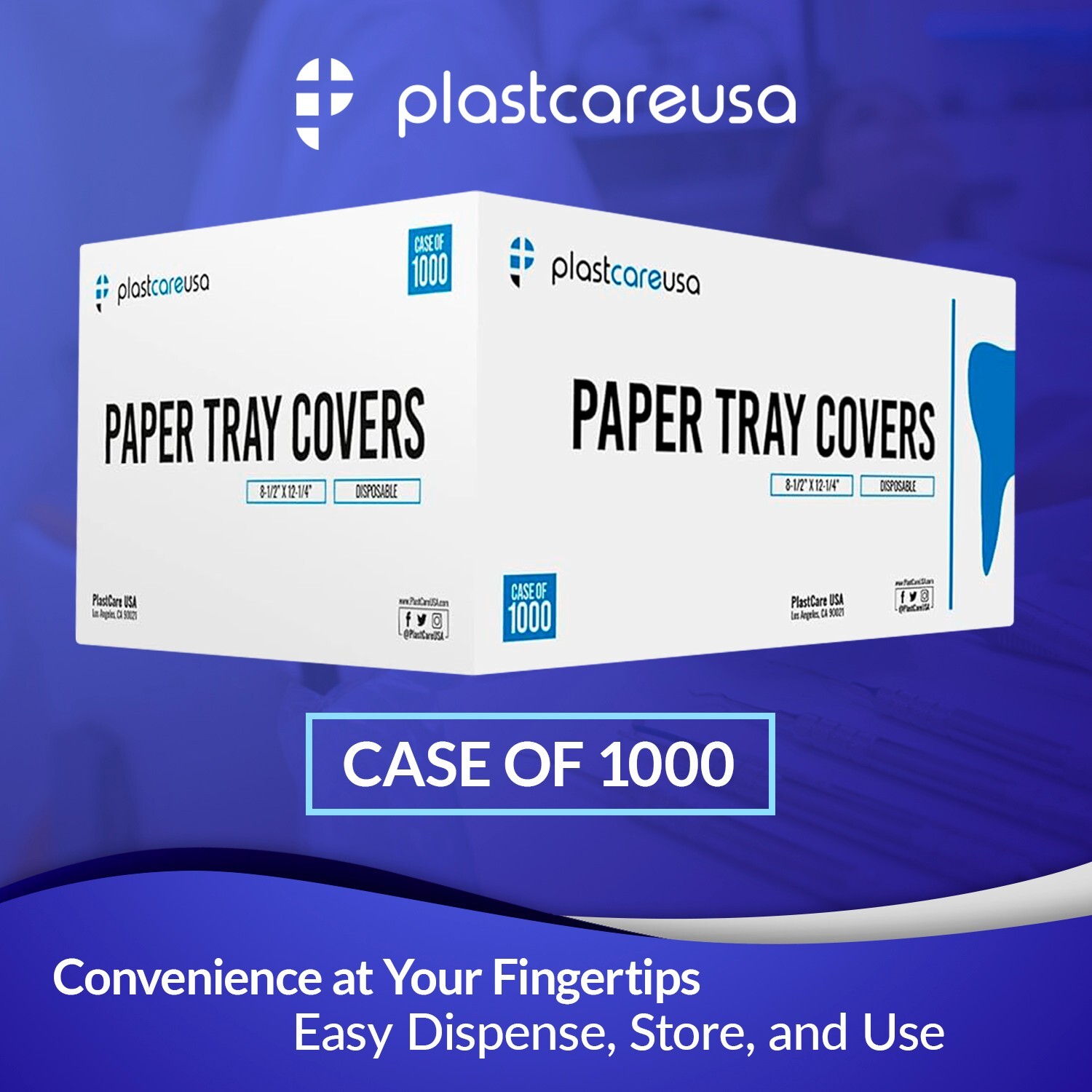 Purple Paper Dental Tray Covers for Size "B" Trays 8.25 "x 12.25" (Case of 1000)