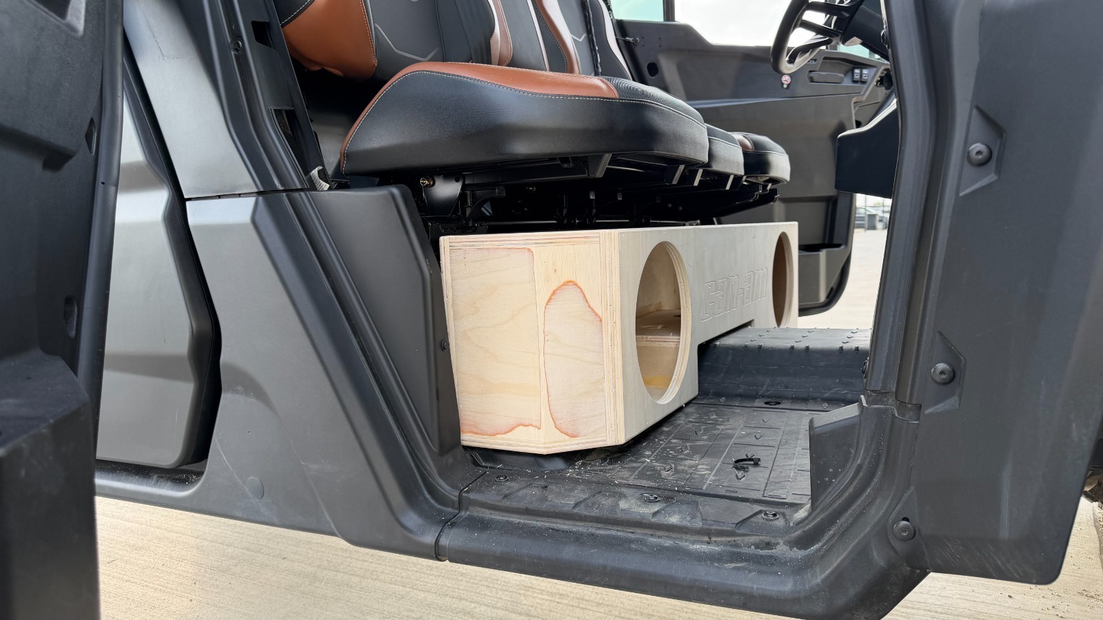 Can Am Defender 16-25 Under Seats Subwoofer Box 2X10" Sealed Birch 3/4