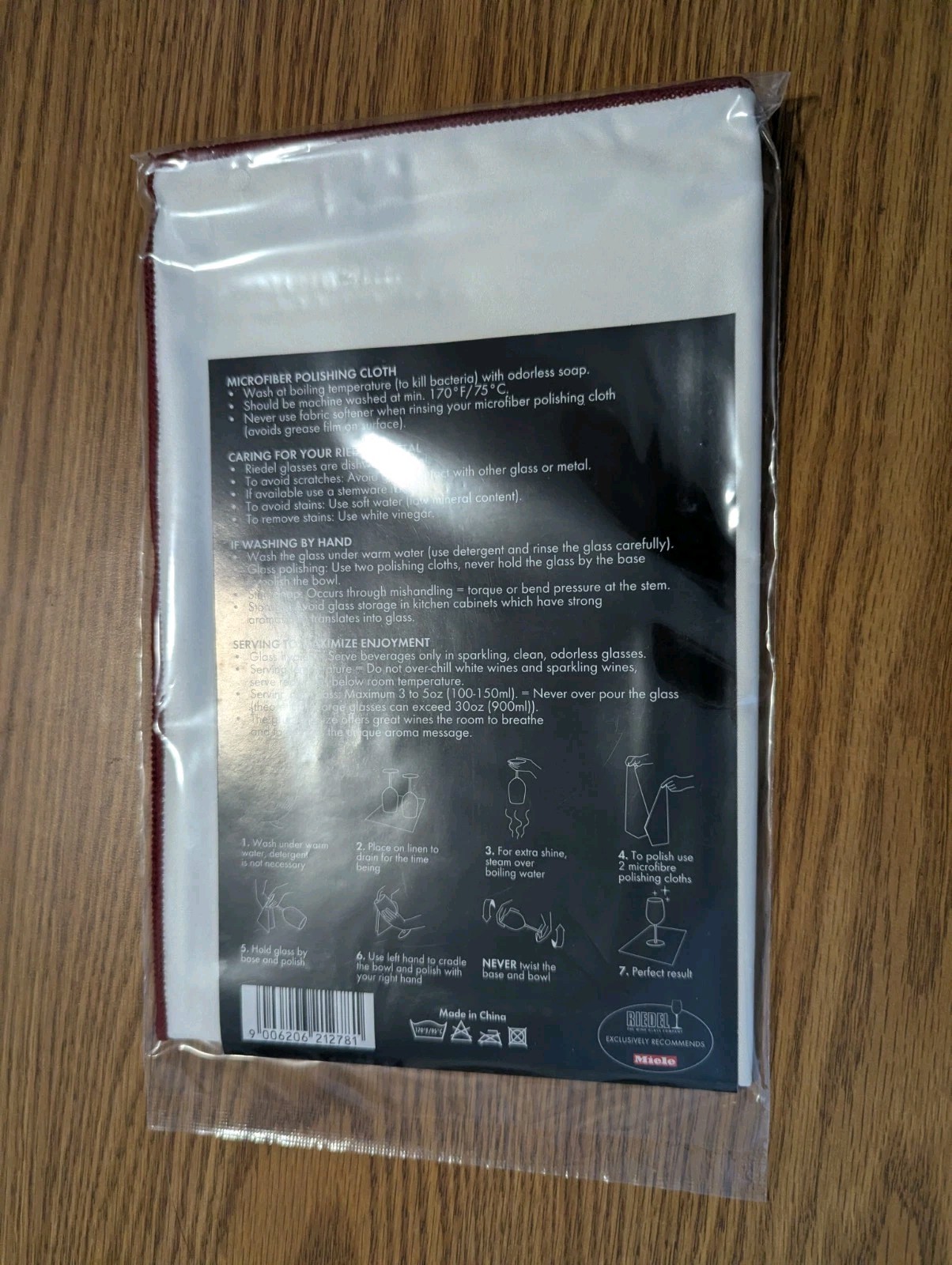 Riedel Micro Fiber Cloth - 2 Pack - Slightly Damaged/Slightly Scratched - New