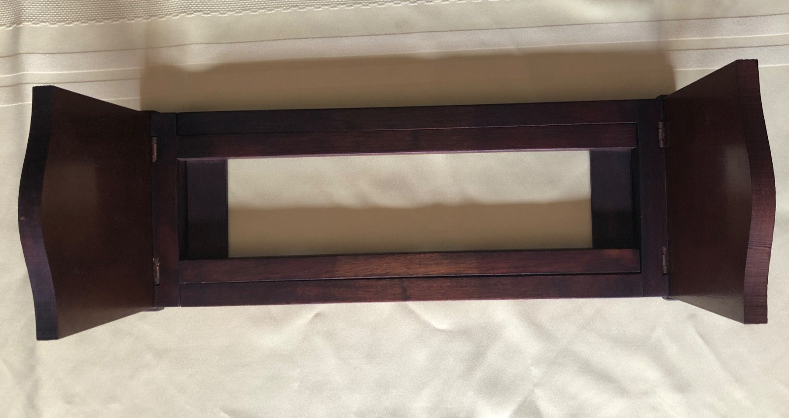 Antique English Regency Mahogany Book Slide Expandable Bookend Holder Library