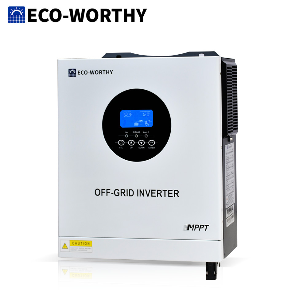 ECO-WORTHY 5KW Solar Hybrid Inverter 48V DC-120V/220V AC Split Phase Off-Grid