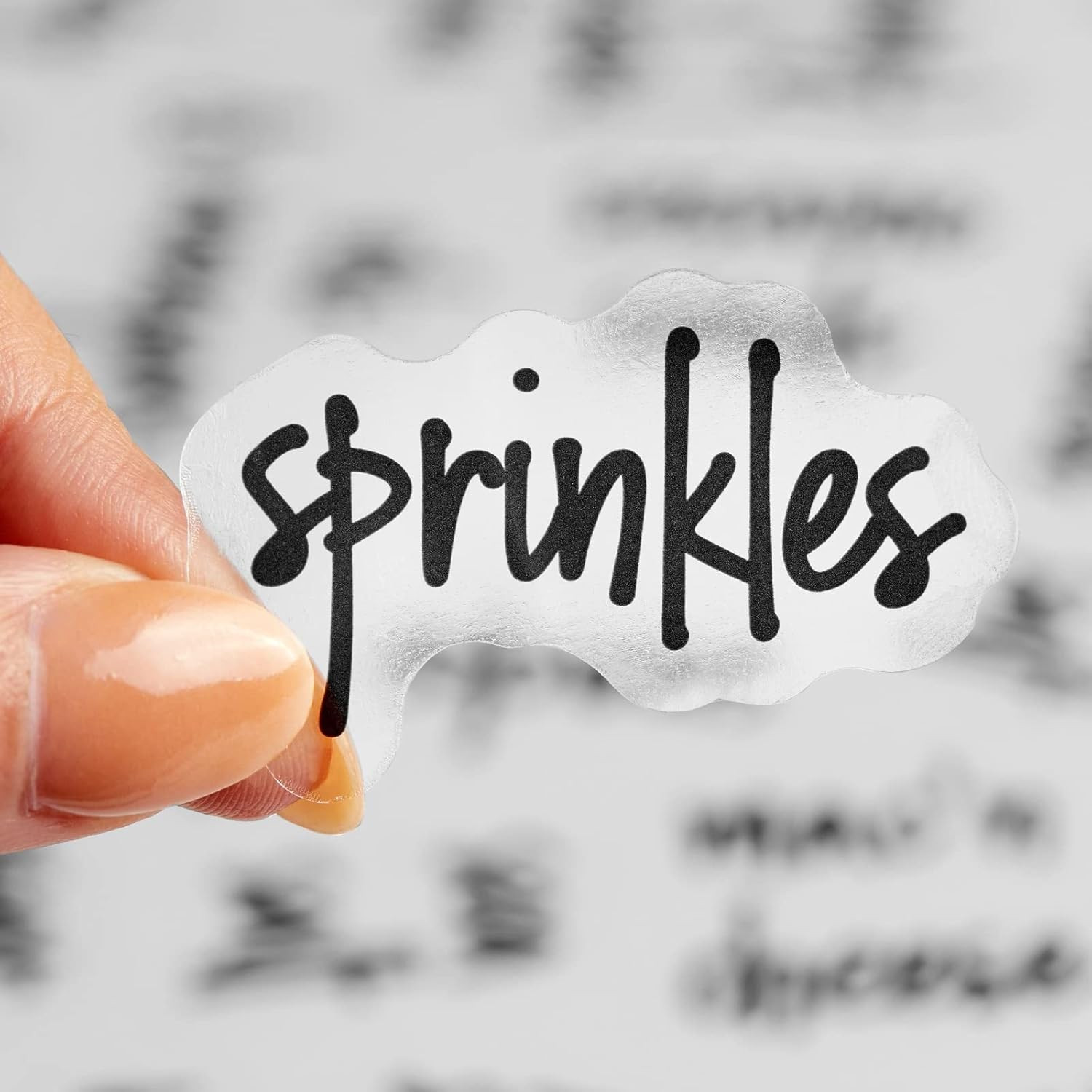 Pantry Labels for Containers - 375 PC Clear Vinyl Black Script - Peel & Stick Fo