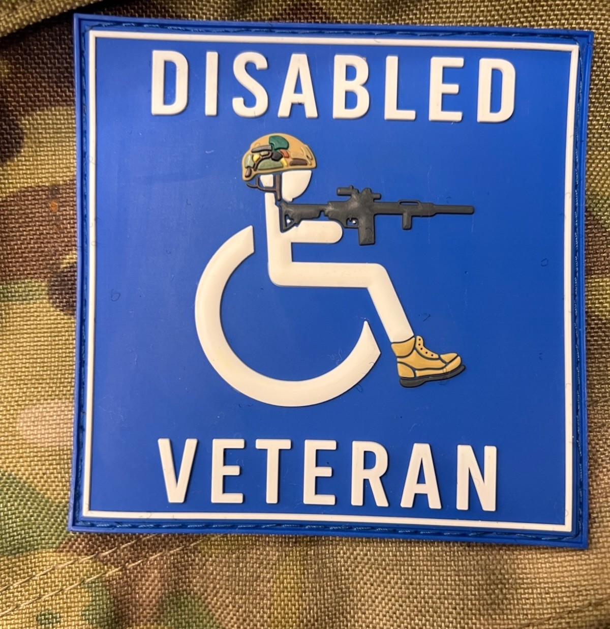 Disabled Veteran Morale Patch Military Tactical Hook & Loop Veteran Patch Humor