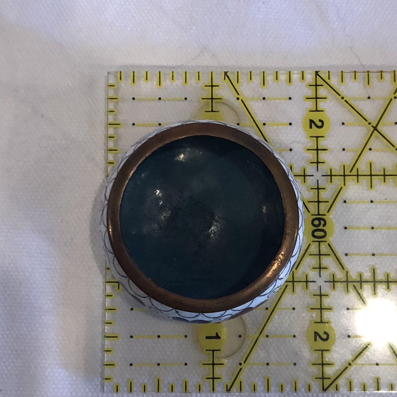 Antique Chinese Minature Cloisonne Floral Decor Incense Burner Hand Painted