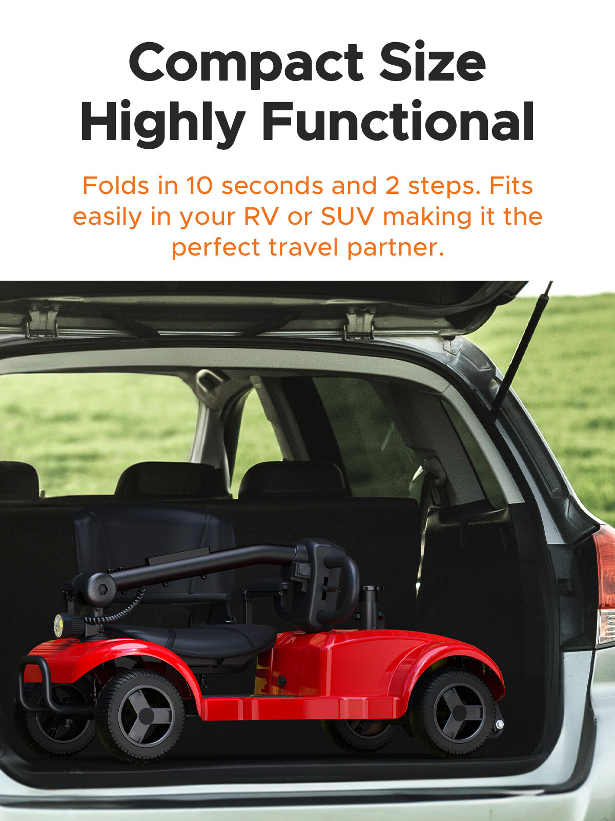 4 Wheel Senior Mobility Scooter 250W All Terrains Folding Electric Scooter ENGWE