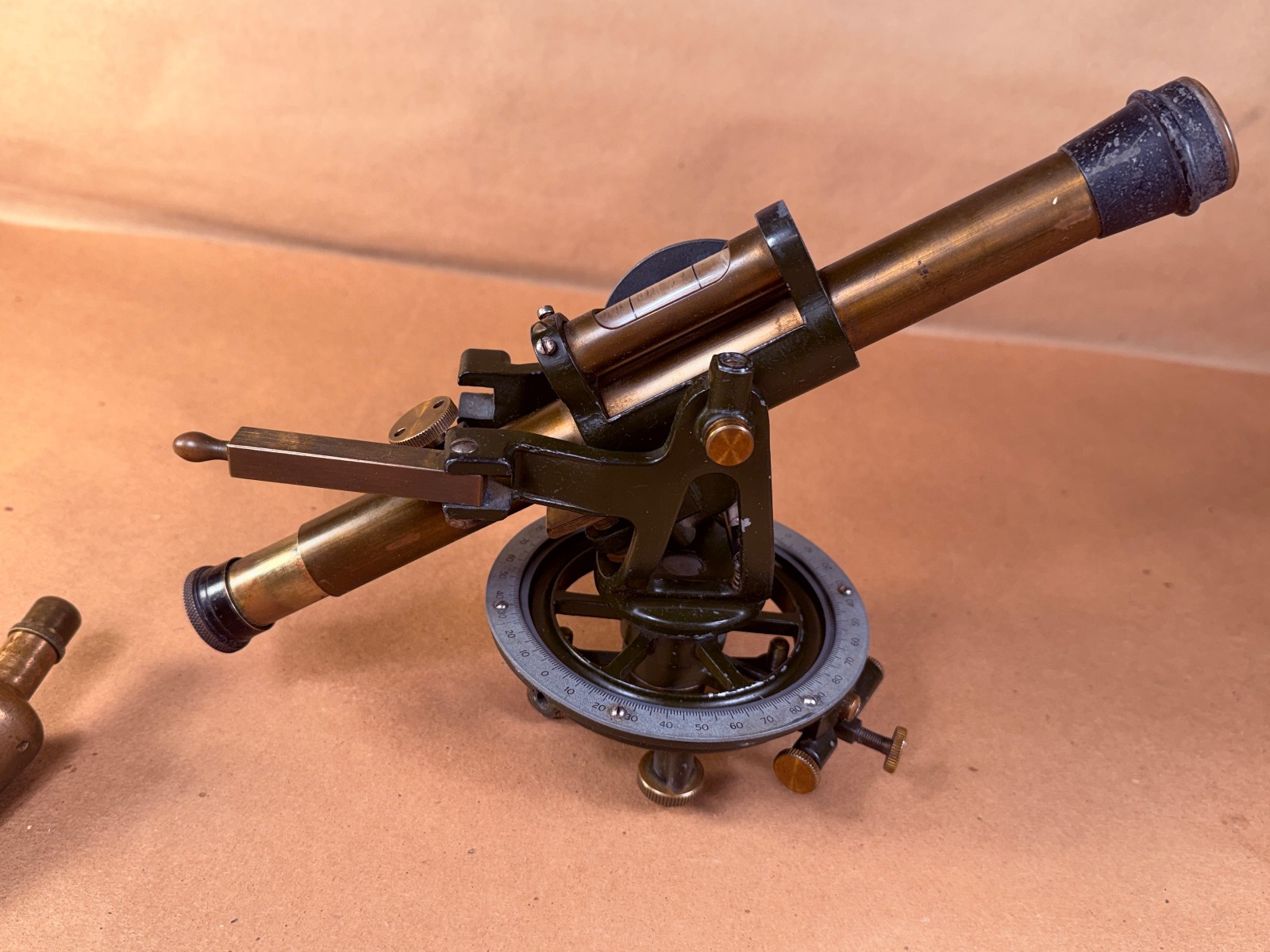 Vintage Brass Model 304.1 Sears Craftsman Farm Level Transit Surveyor w/ Case