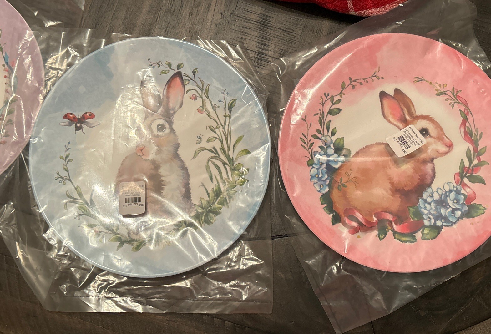 Pottery Barn Disney PLATE Rabbit Easter 🐣 holiday Party gift BUNNY Love SET 4 !