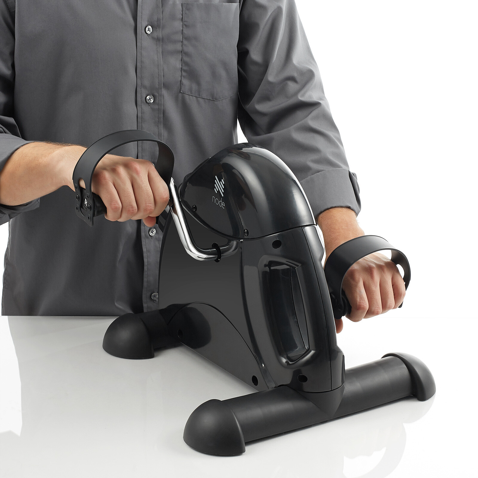 Under Desk Stationary Exercise Bike - Portable Arm Leg Foot Pedal Exerciser