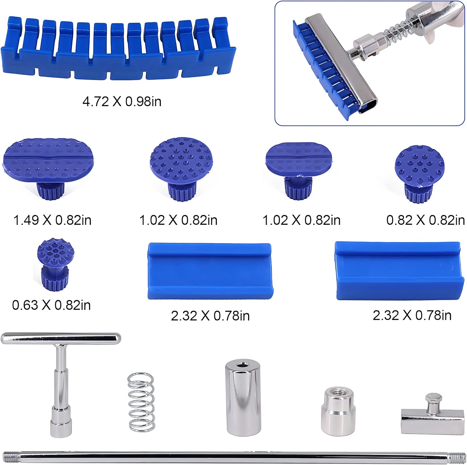 Car Body Slide Hammer Paintless Dent Repair Tools Puller Lifter Hail Removal Kit