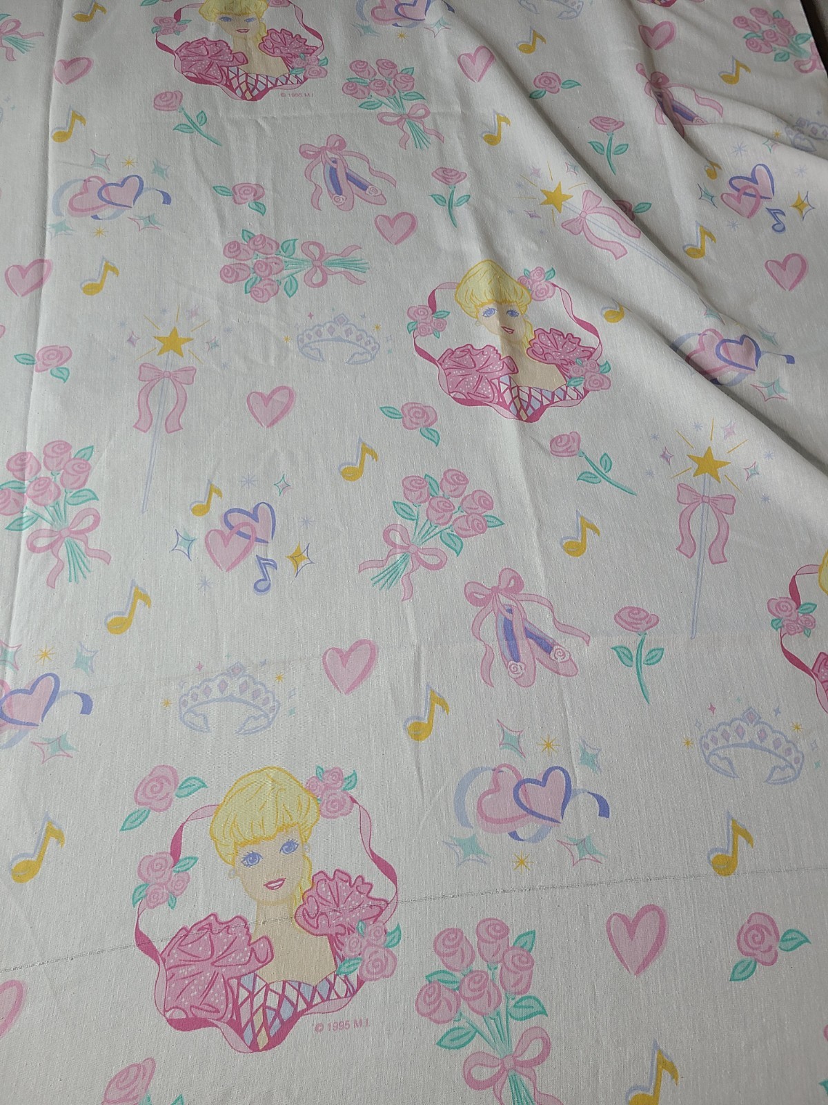 Vintage 4 Piece Barbie Ballerina Twin Bed Sheet Set 1995 Dan River
