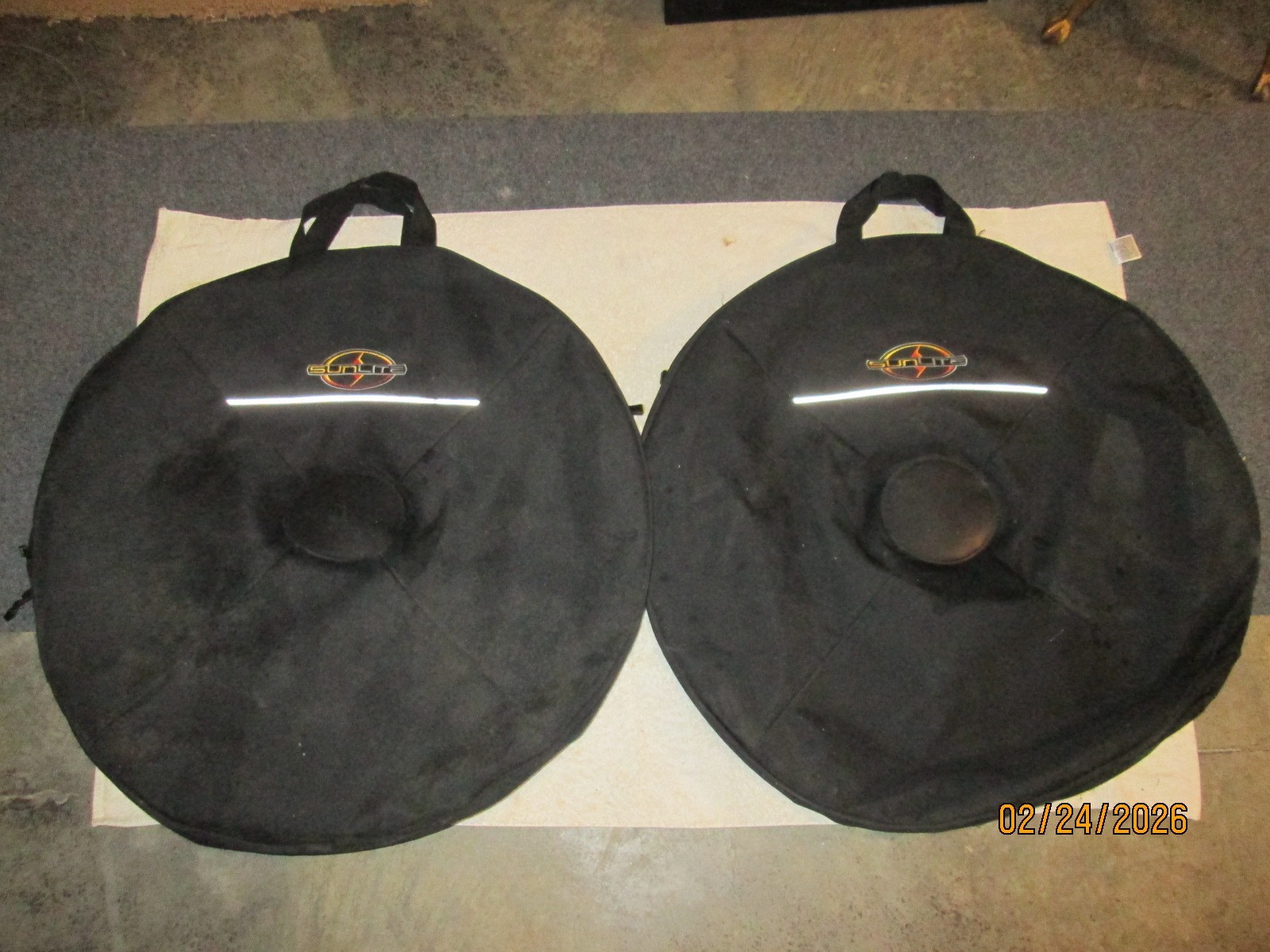 Sunlite Bike Dual Wheel Bag 700c 27 Dual Zipper Bag Reflective Water Resistant