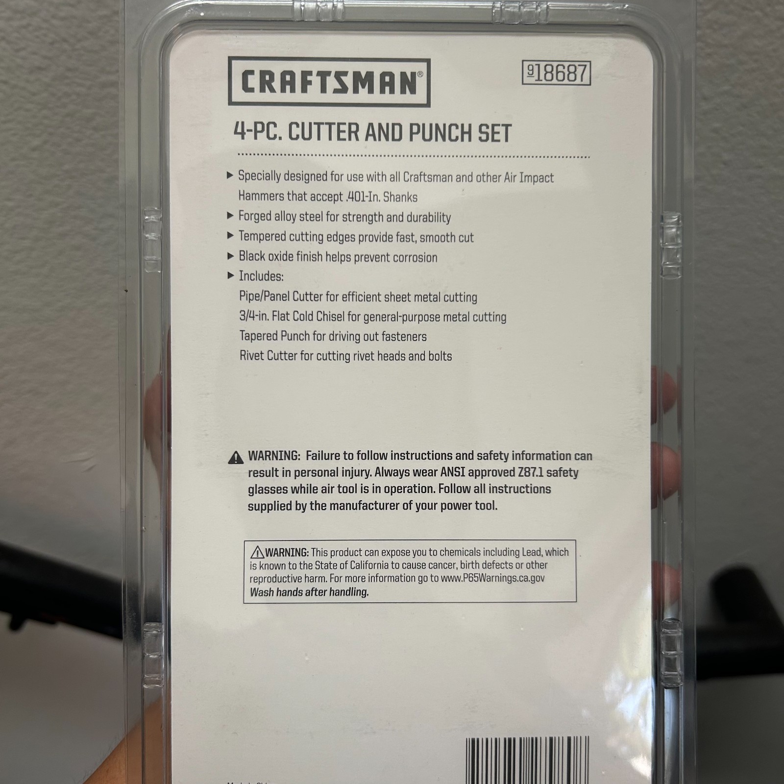 4-Piece Air Hammer Chisel Set – Demolition Pro Tools with Cutter & Punch Attachm