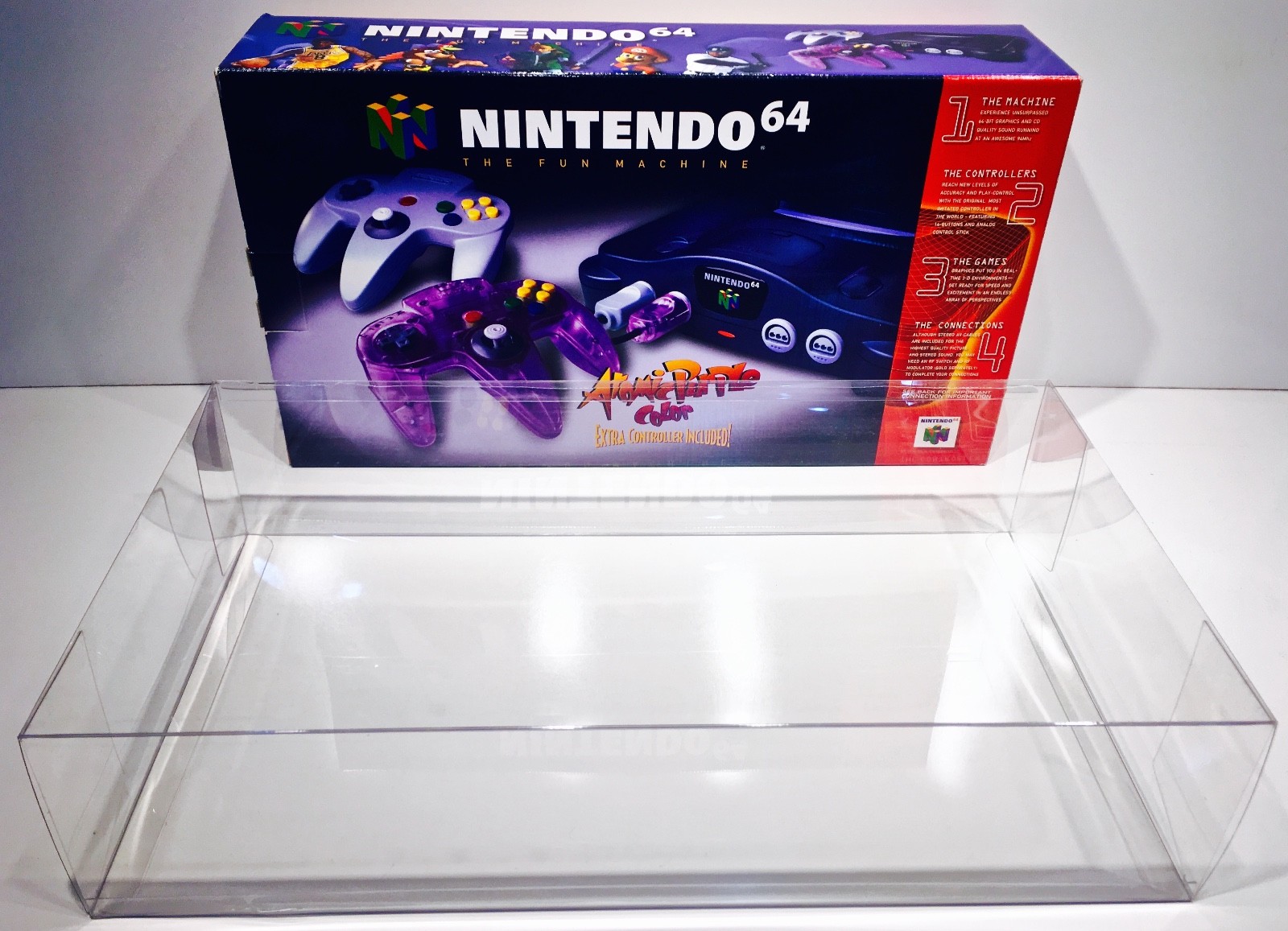 1 Console Box Protector For N64 Atomic Purple Controller Version Nintendo 64