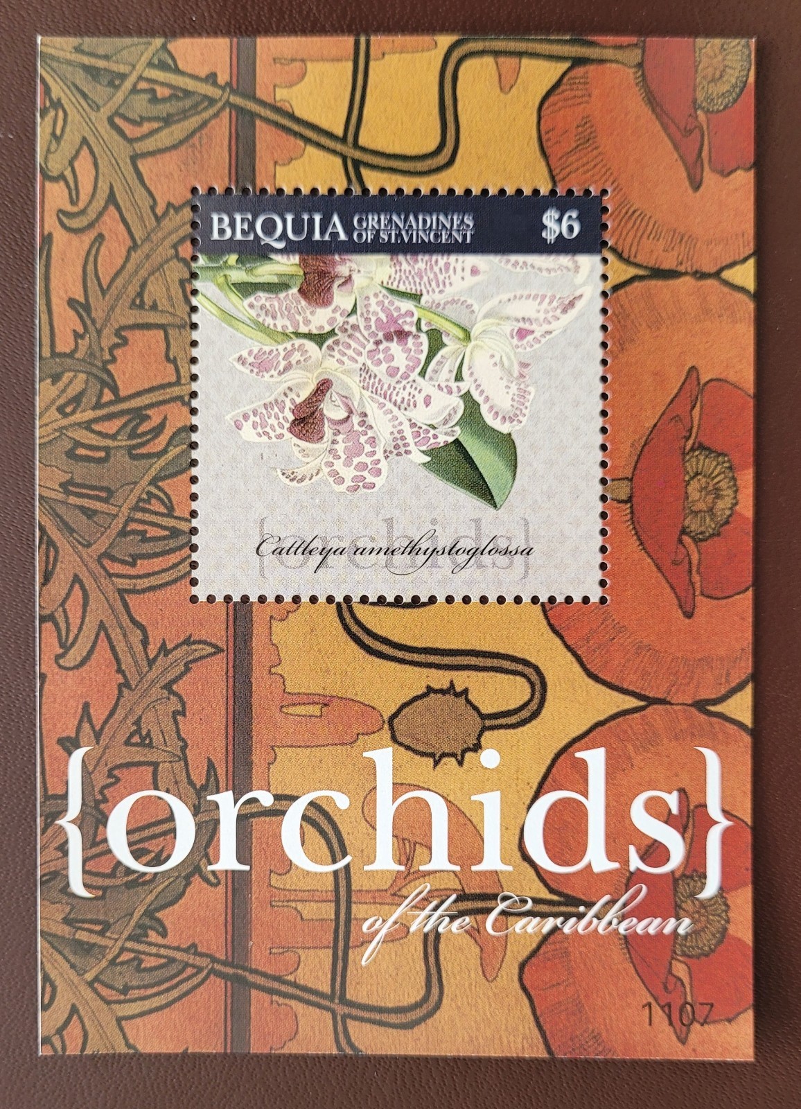 Bequia 2011 / Flowers - Orchids of the Caribbean / 1v ms*