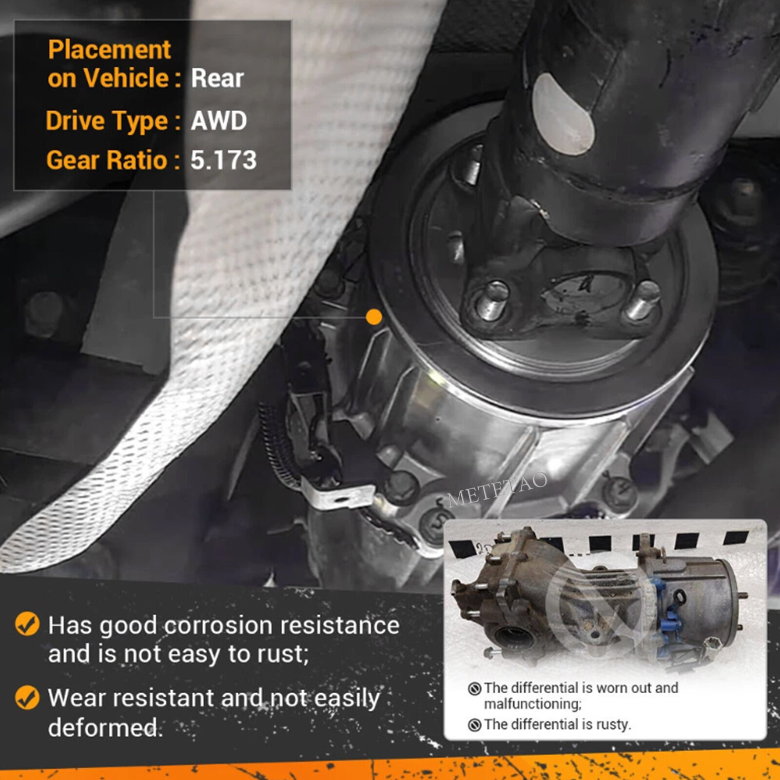 Rear Carrier/Differential AWD 38300-4BF0A For Nissan Rogue 5.173 Ratio 2014-2020