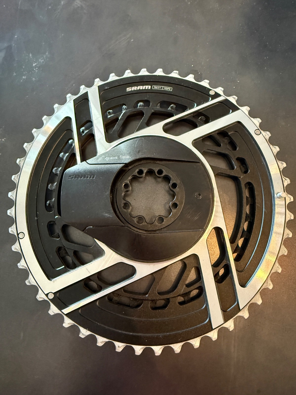 SRAM RED AXS E1 2x Power Meter Chainring - 50/37t 2x12-Speed 8-Bolt