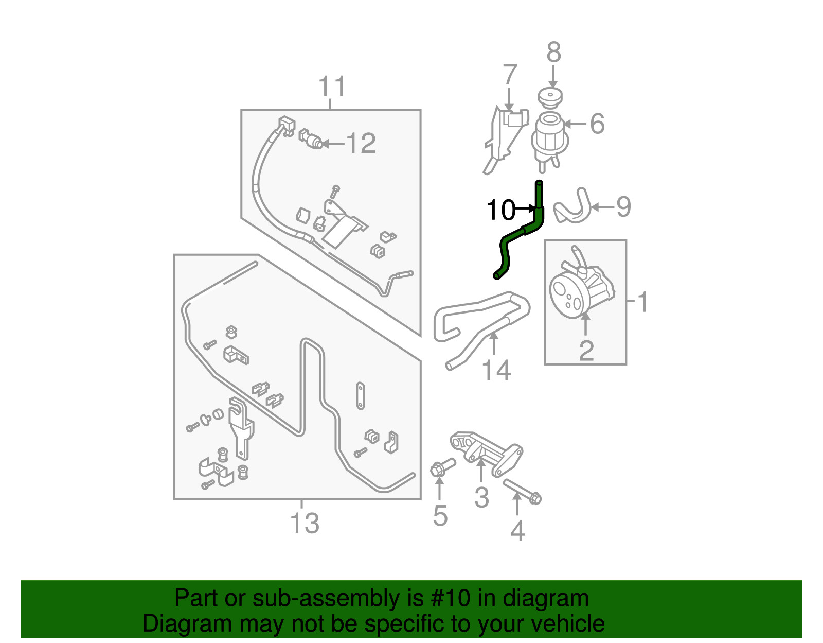 Genuine Nissan Frontier Xterra Pathfinder Power Steering Return Hose