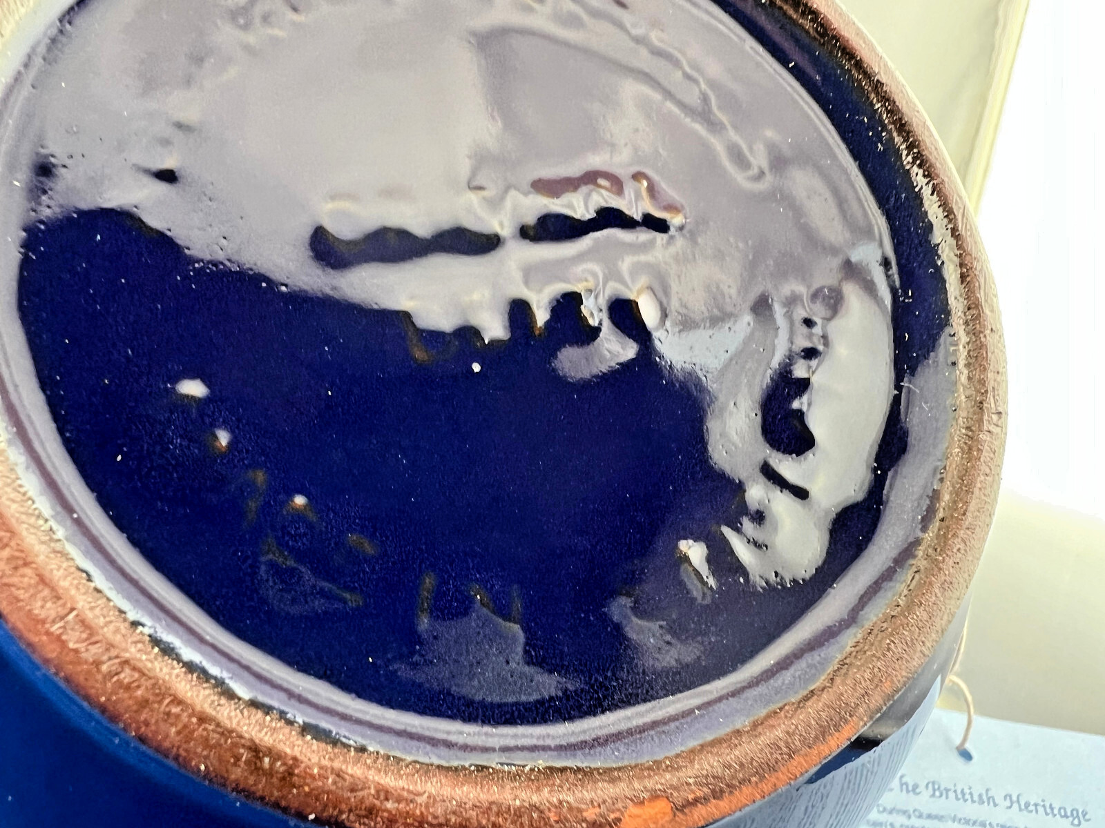 GENUINECOBALT BETTY, Red Clay, Rockingham Glaze, 4 Cup Tea Pot, MADE IN ENGLAND