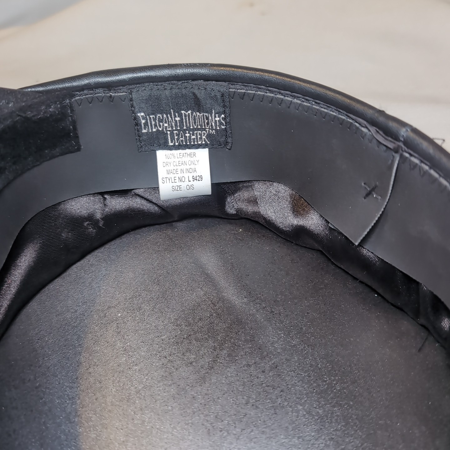 Elegant Moments Leather Dominatrix Hat Women's One Size