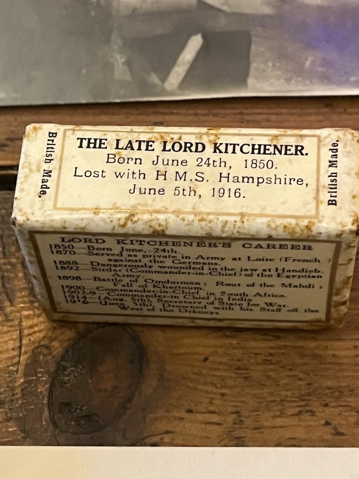 Original Rare WW1 Collection Photographs Trench Art Lighter Kitchener Matchbox