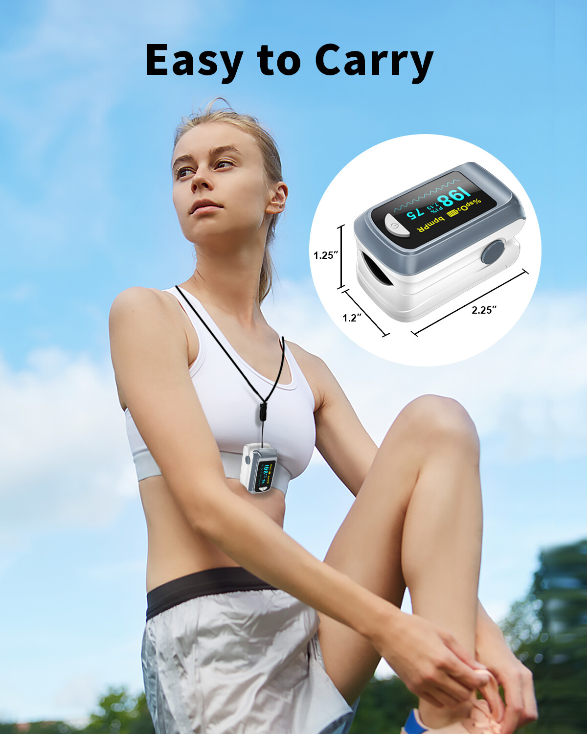 Pulse Oximeter Fingertip Blood Oxygen Monitor Heartbeat SpO2 PR Oxygen Oximeters