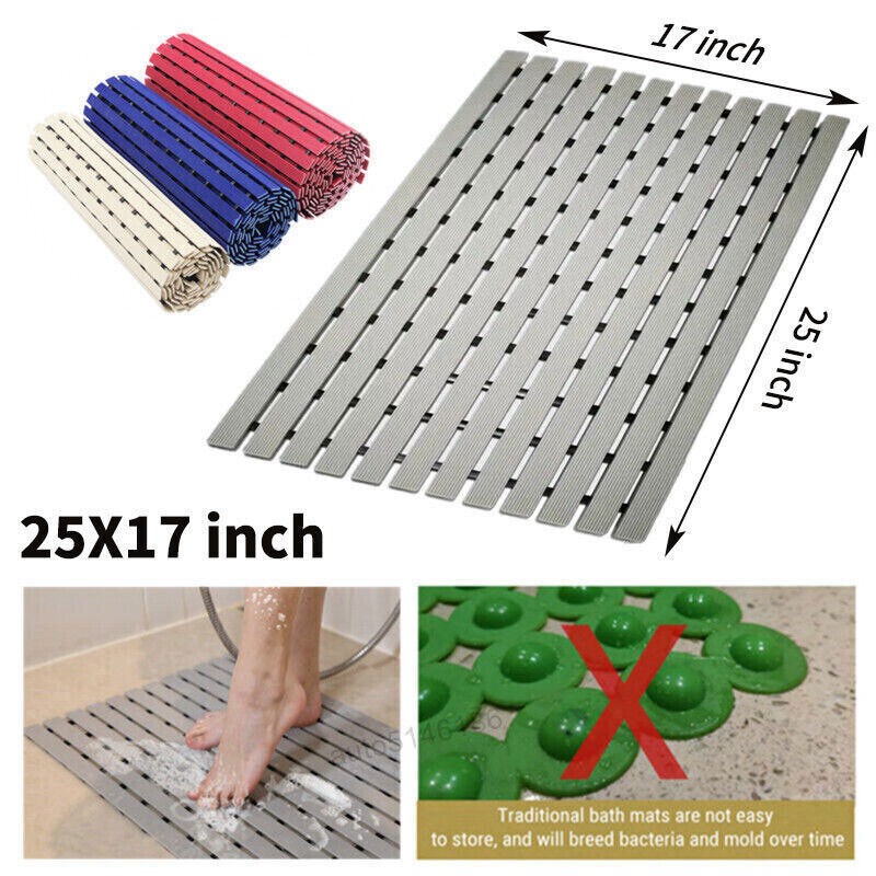Anti Slip Bathtub Shower Mat For Spa Bathroom Floor Mat Safety with Drain Hole