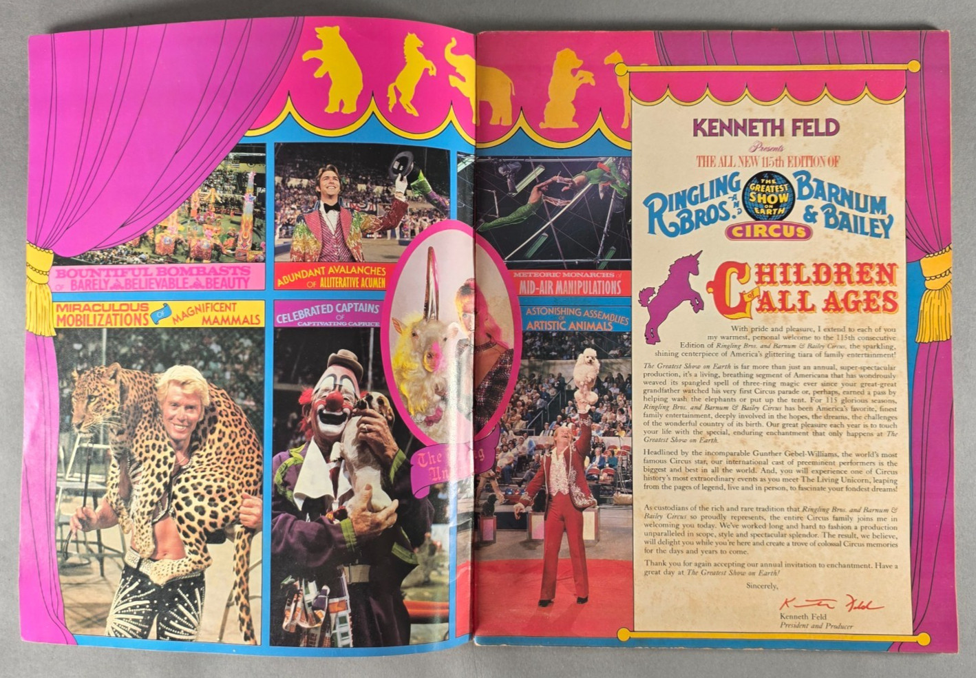 Ringling Bros Barnum & Bailey Circus 1985 115th Souvenir Program Magazine