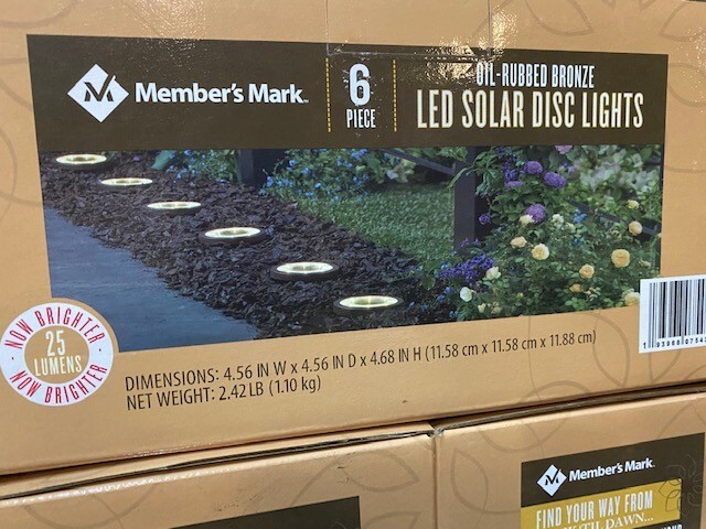 6-Piece Oil-Rubbed Bronze LED Solar Garden/Pathway Disc Lights -BUY MORE & SAVE!