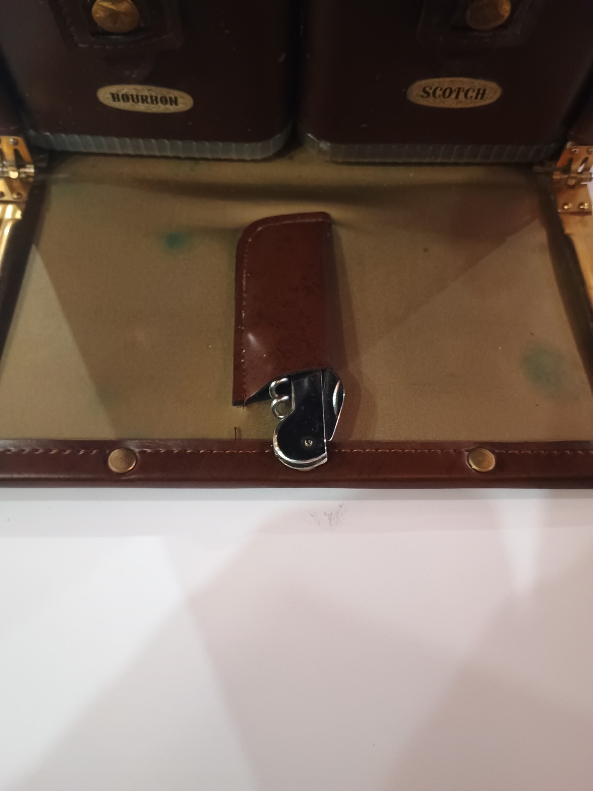 Vintage Leather Travel Bar - Japan - Rare