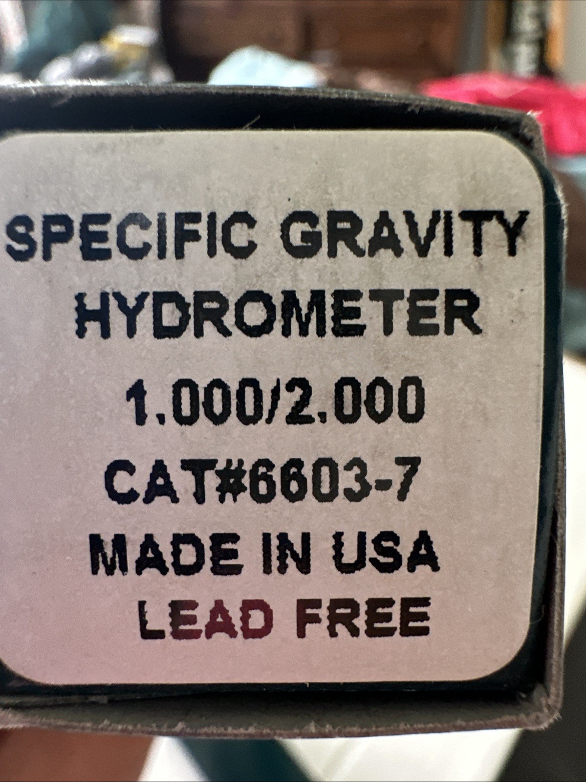 Brand New Vee Gee 6603‑7 Specific Gravity Hydrometer 1.000–2.000 SG Lot of 2
